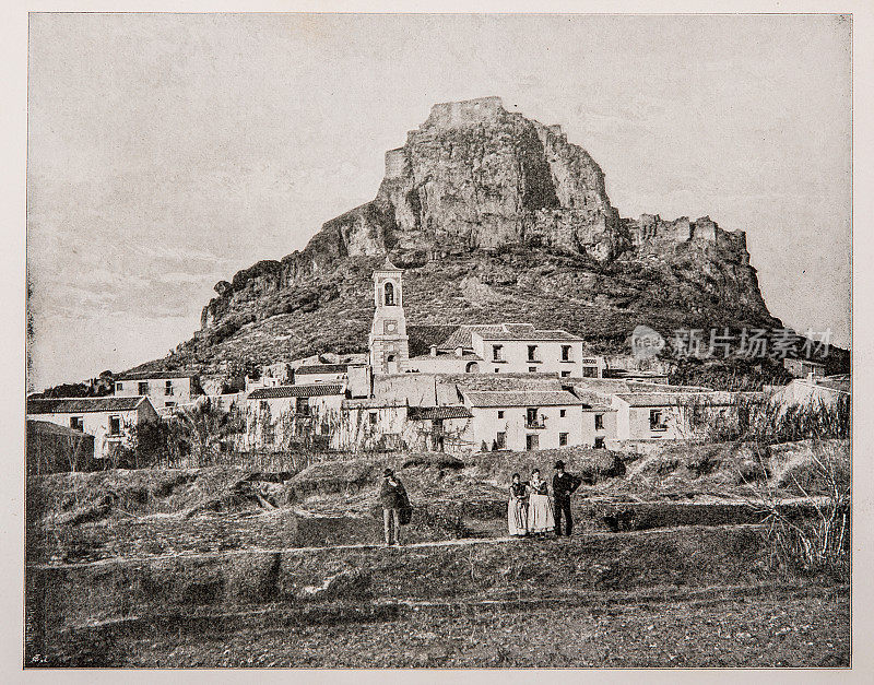 蒙特亚古多村 穆尔西亚 西班牙 1898